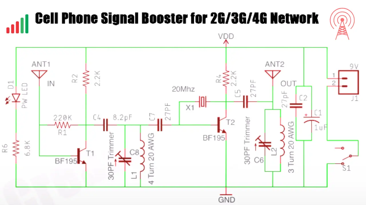 Cell Phone Signal Booster Full Details Circuit Diagram Download