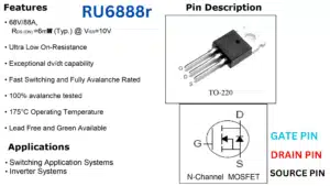 RU6888r Mosfet Datasheet Full Details Download Free