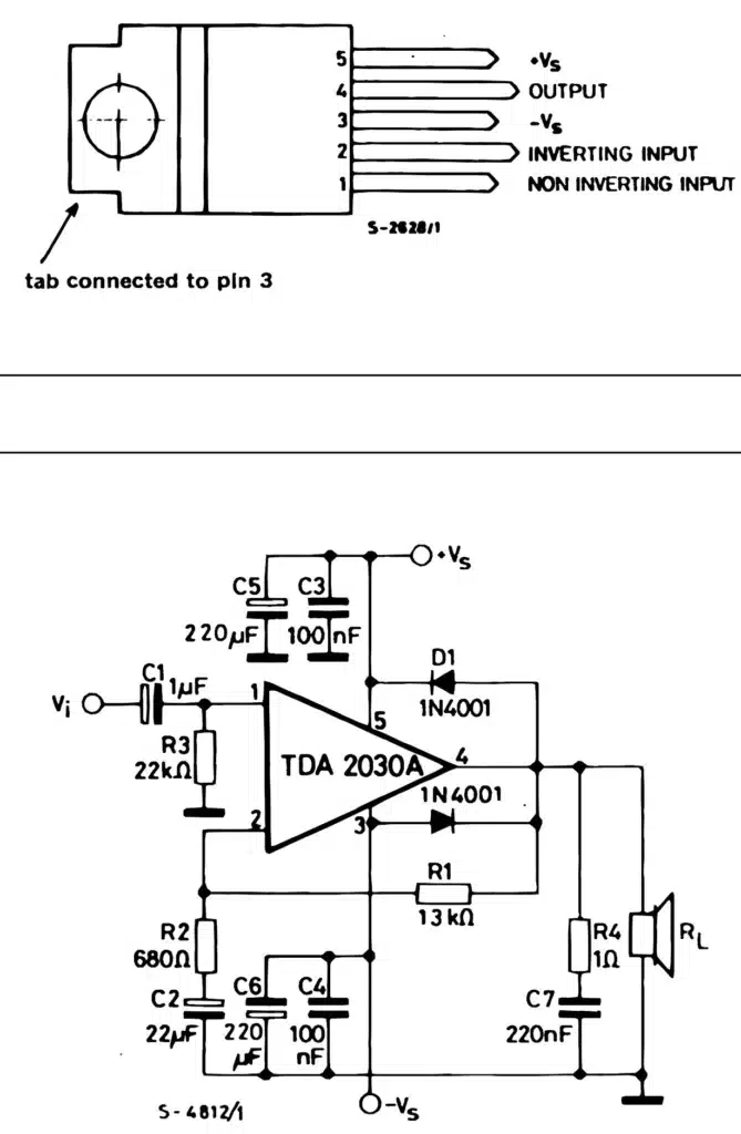 TDA2003 ic Amplifier Circuit Diagram Free Download